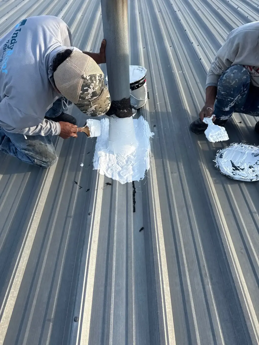 Commercial roof inspection documented in Greentown